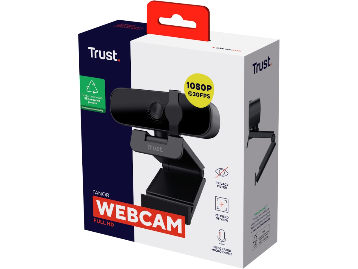 Trust Tanor 1080p Full HD Webcam Webbkamera
