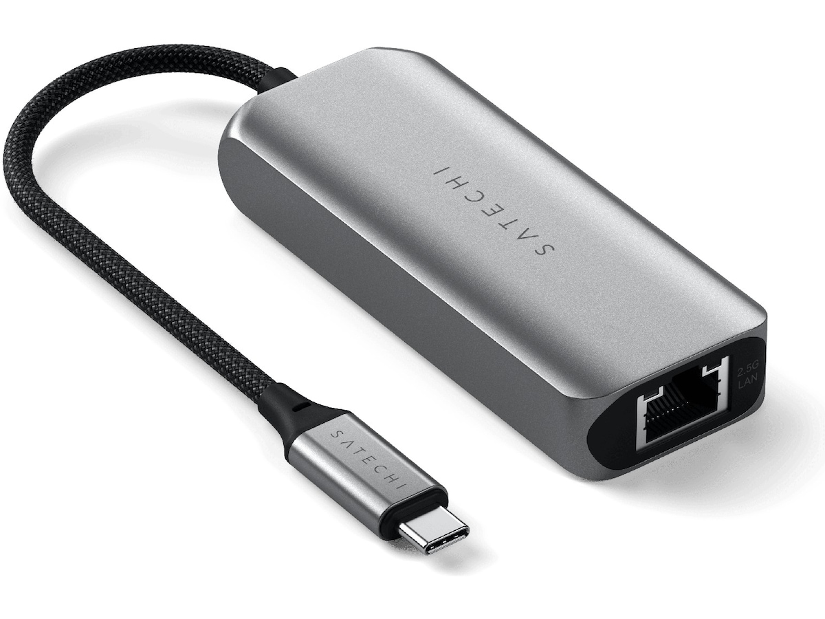 Satechi 4-in-1 USB-C och Ethernet docking (rymdgrå) Dockningsstation och USB-hub