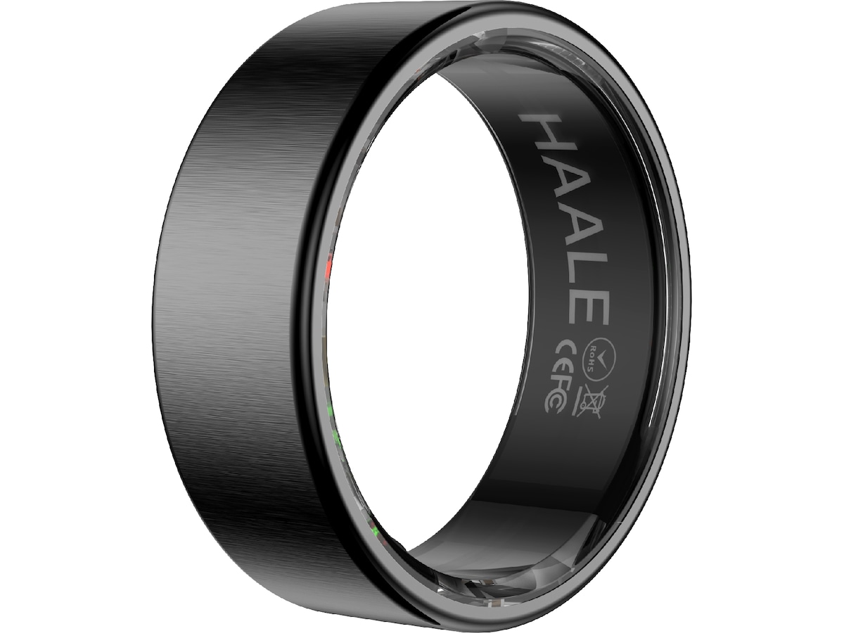 Haale II Smart Ring str. 8 (matt svart) Smart ring