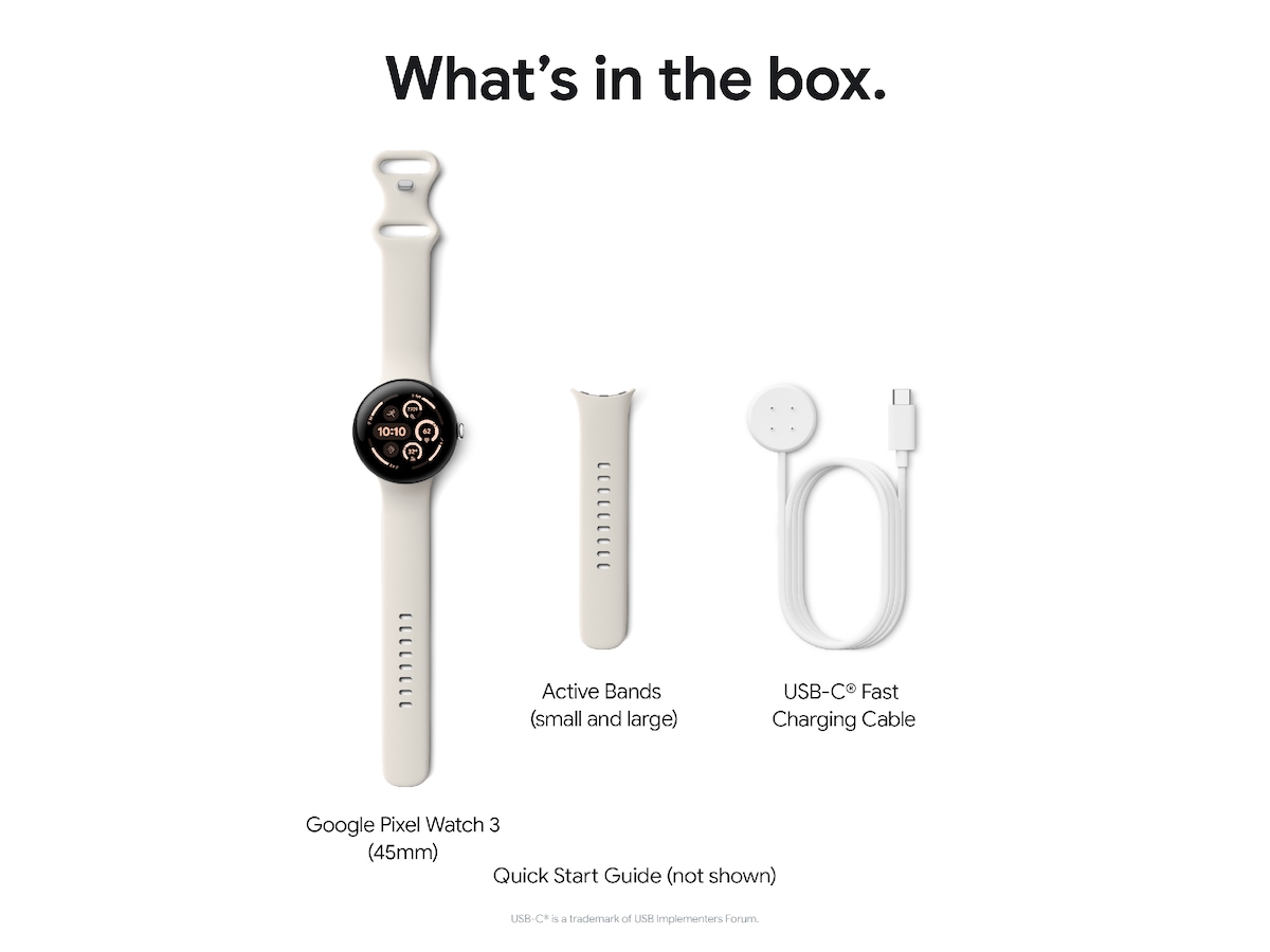 Google Pixel Watch 3 Large 45mm LTE (obsidian) -B-Grade Demo watches