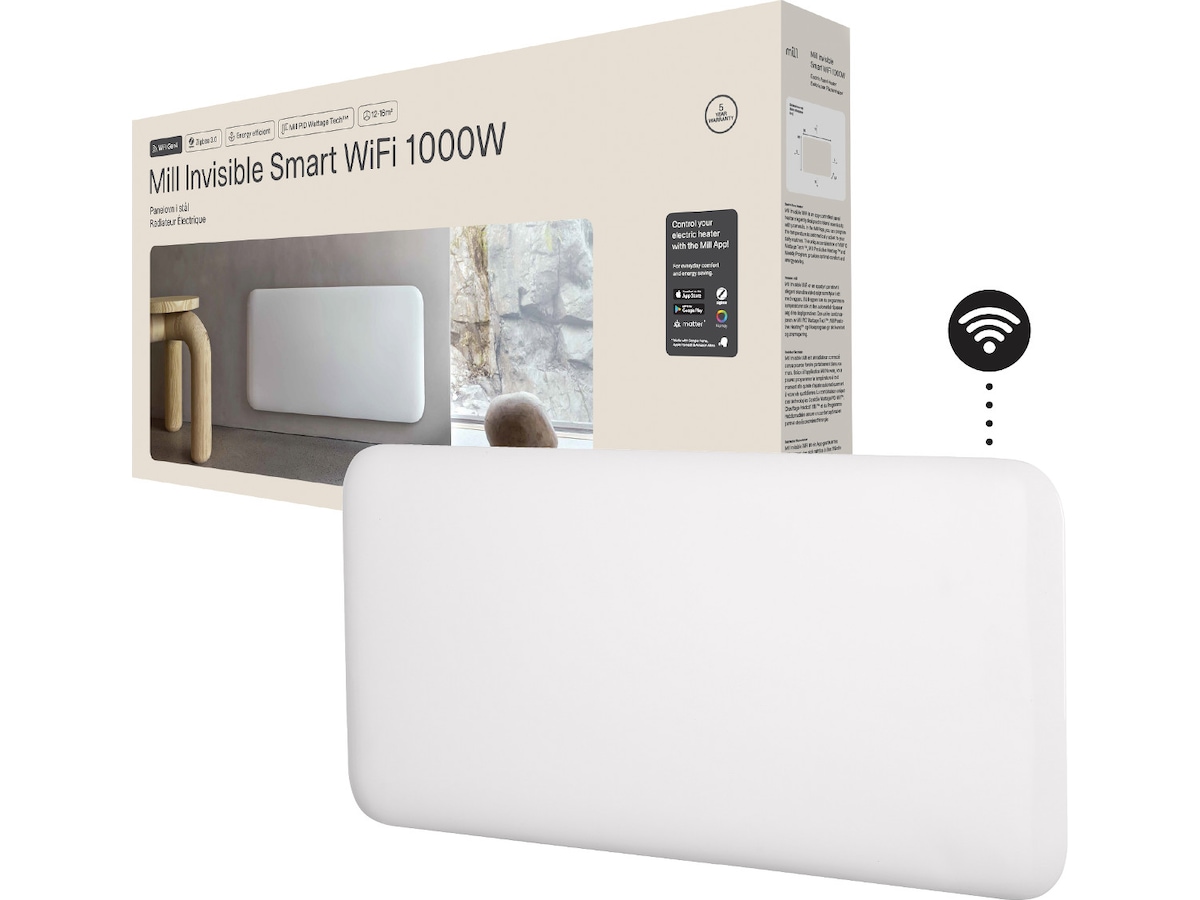 Mill Invisible Smart WiFi Gen 4 panelugn 1000W Panelelement