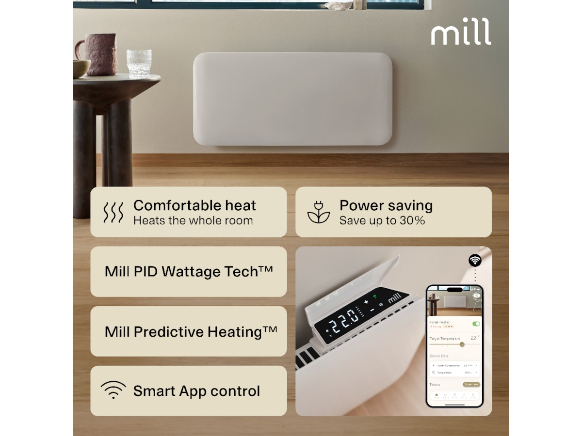 Mill Invisible Smart WiFi Gen 4 panelövn 1500W Panelelement