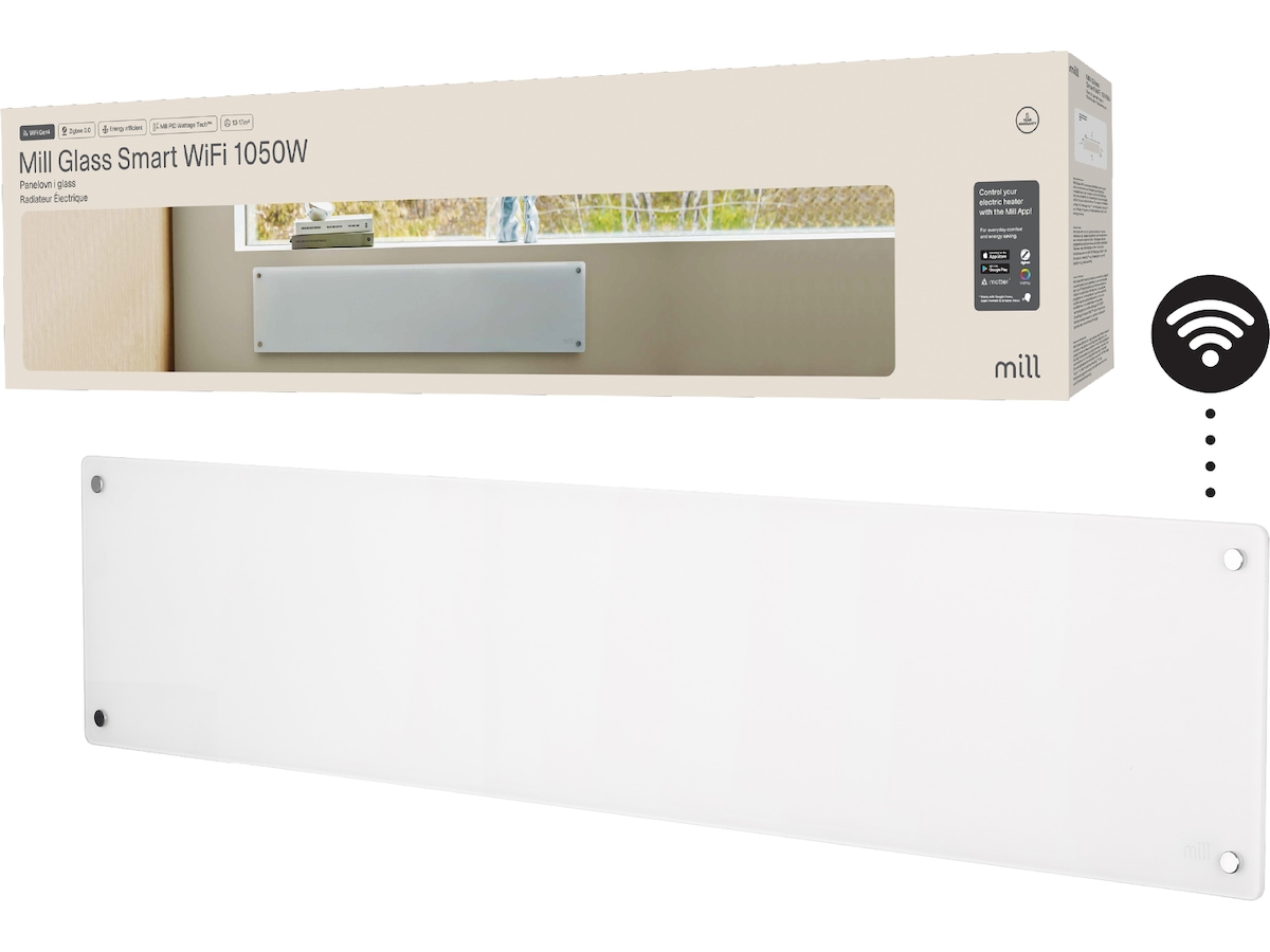 Mill Glass Smart WiFi Gen 4 panelelement 1050W Panelelement