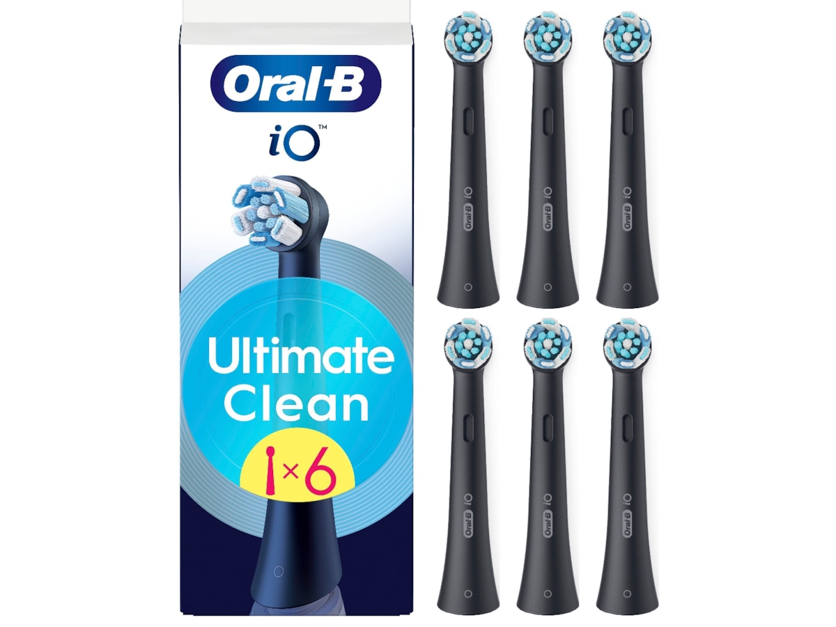 Oral-B iO Ultimate Clean borsthuvuden 6 st (svart) Tandborsthuvud