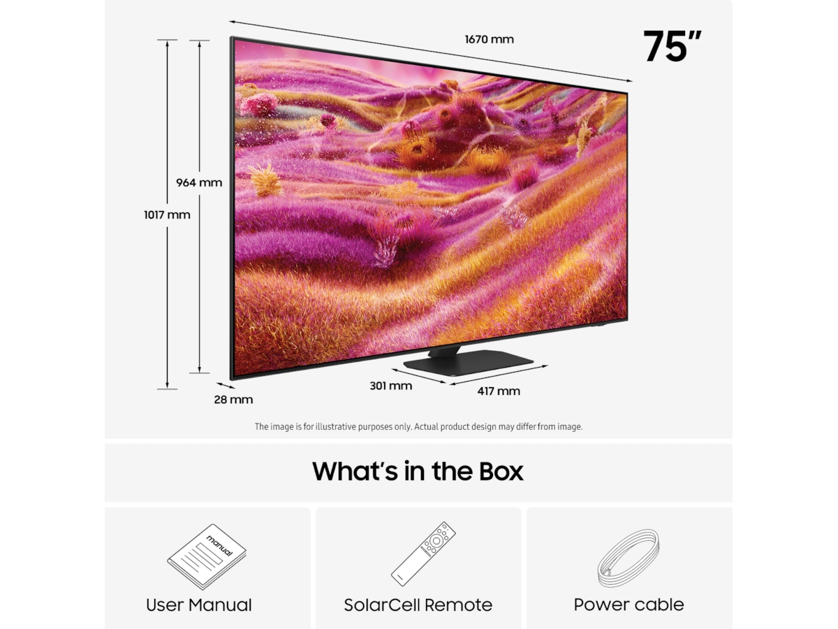 Samsung 75" QN90F Neo QLED 4K Mini LED Smart TV (2025) 70 - 79 tums TV