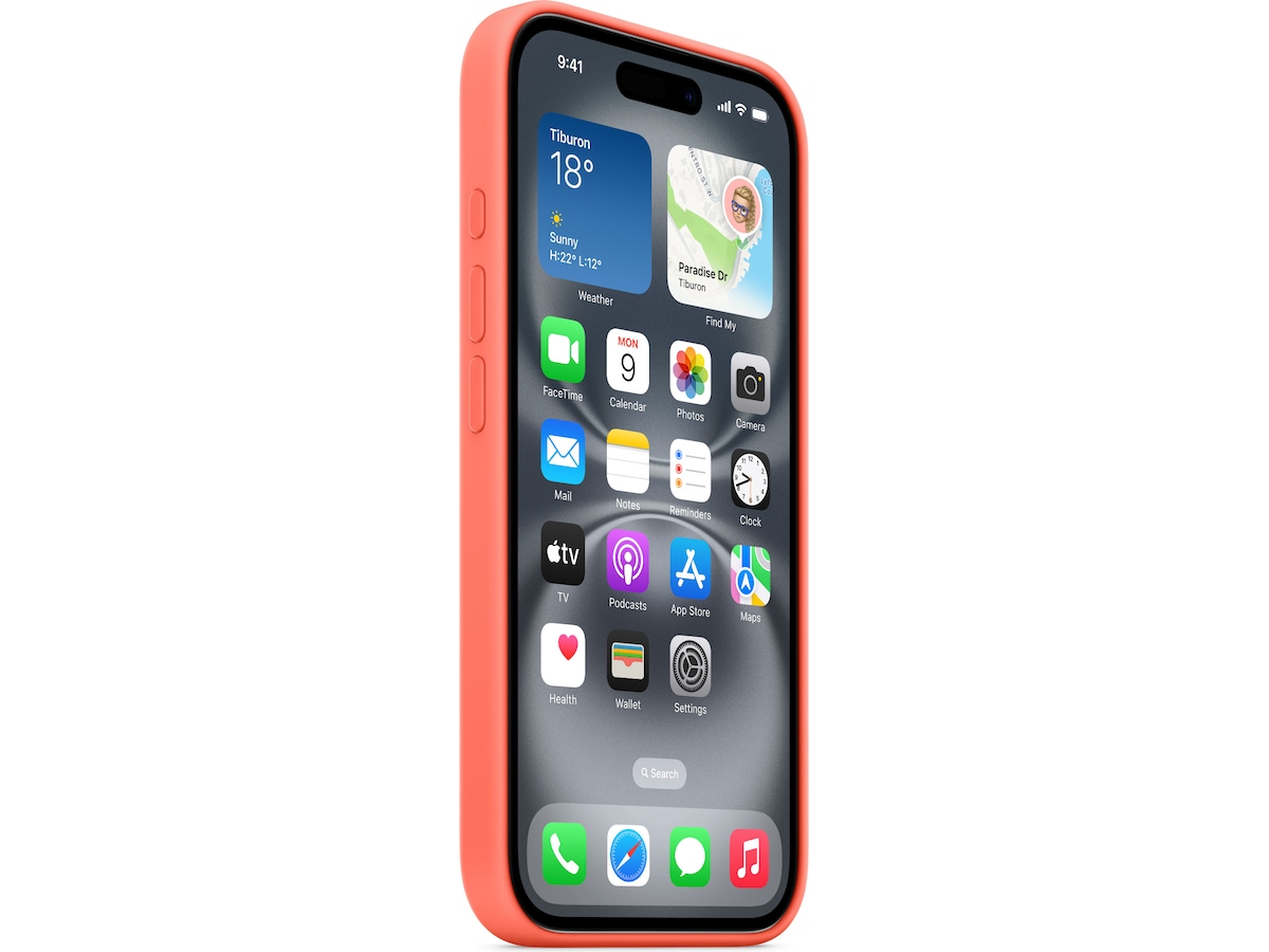 Apple iPhone 16 Silikonskal (mandarin) Mobilskal