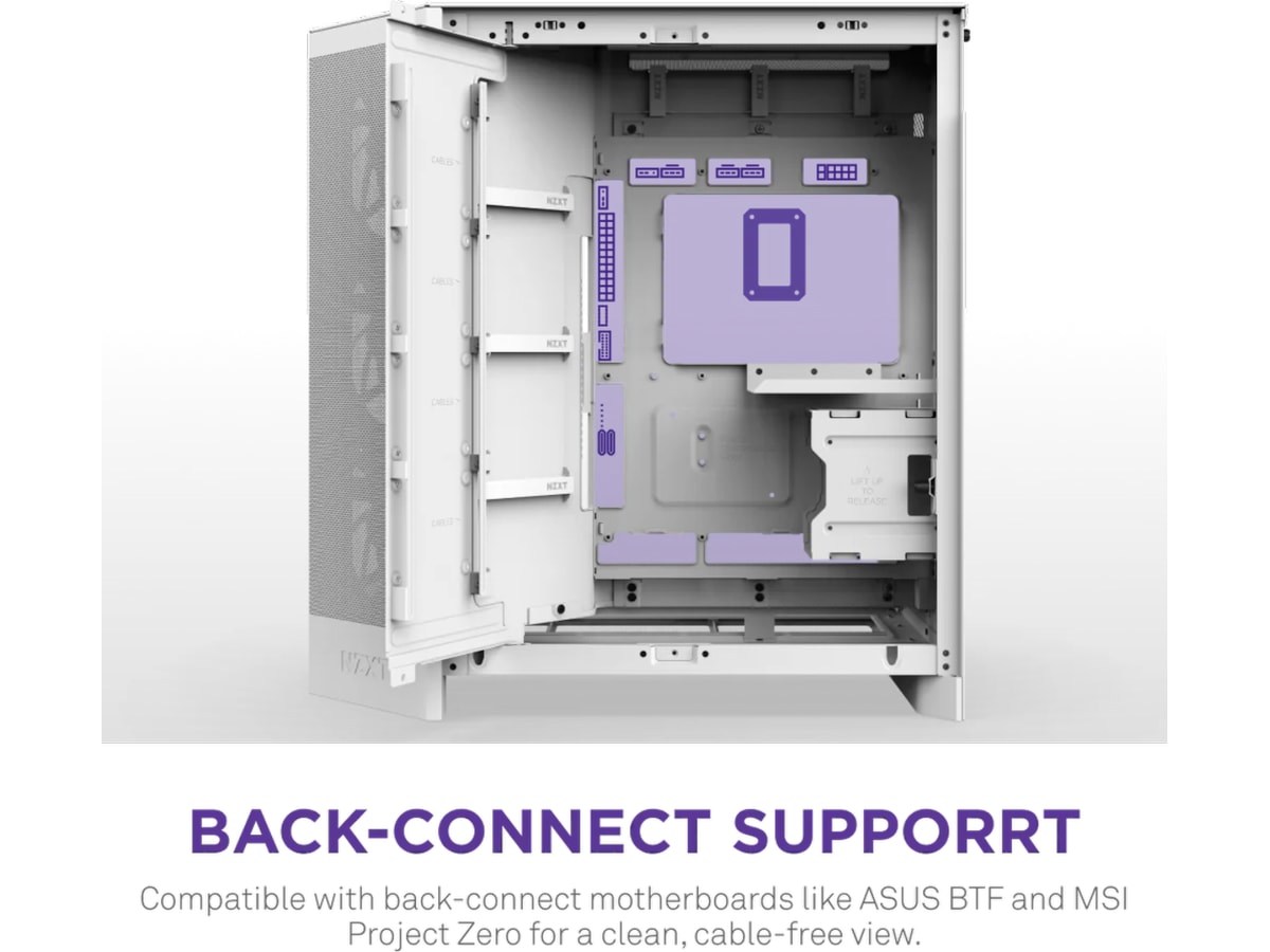 NZXT H9 Flow RGB+ Mid Tower (vit) Midi tower