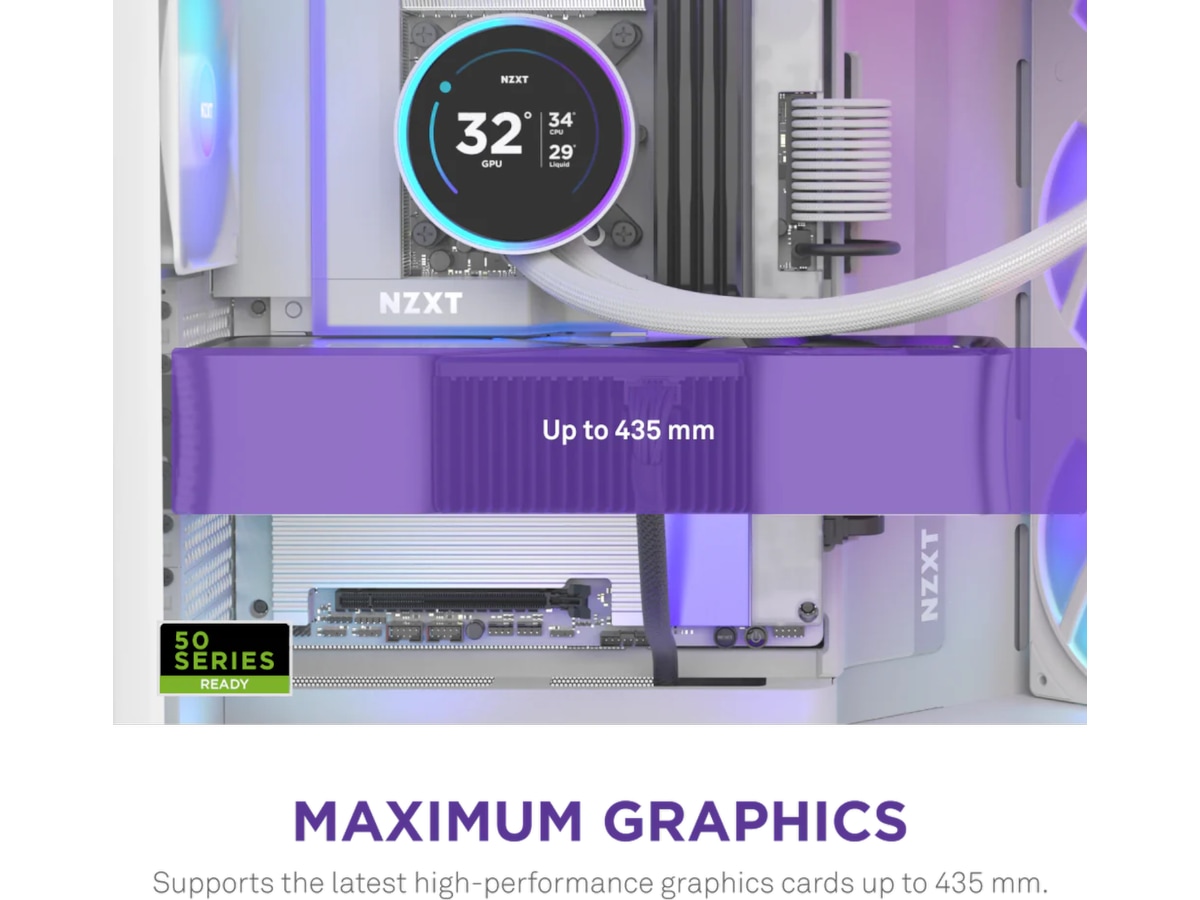 NZXT H9 Flow RGB+ Mid Tower (vit) Midi tower