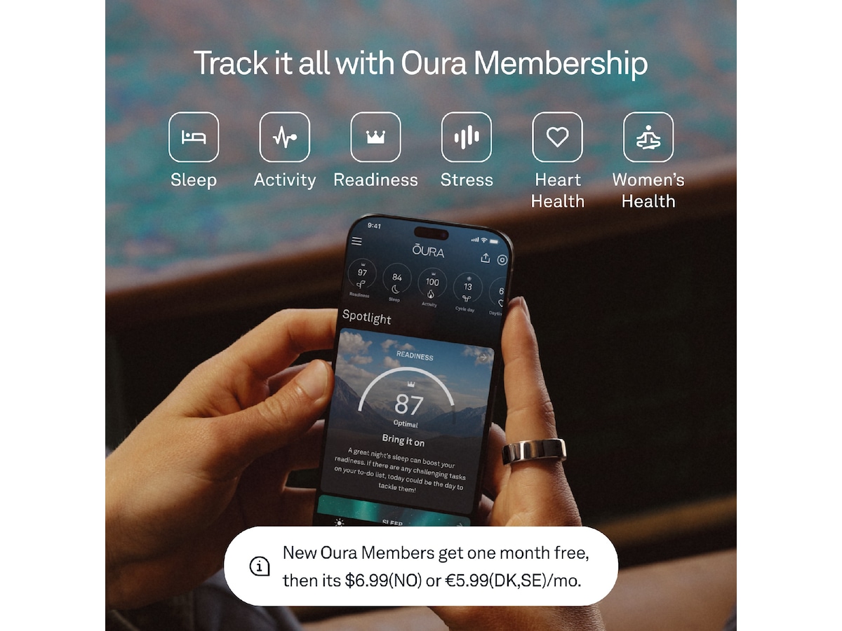 Oura Ring 4 Smart Ring str. 6 (borstad silver) -B-Grade Demo tillbehör till mobiler & smartwatches