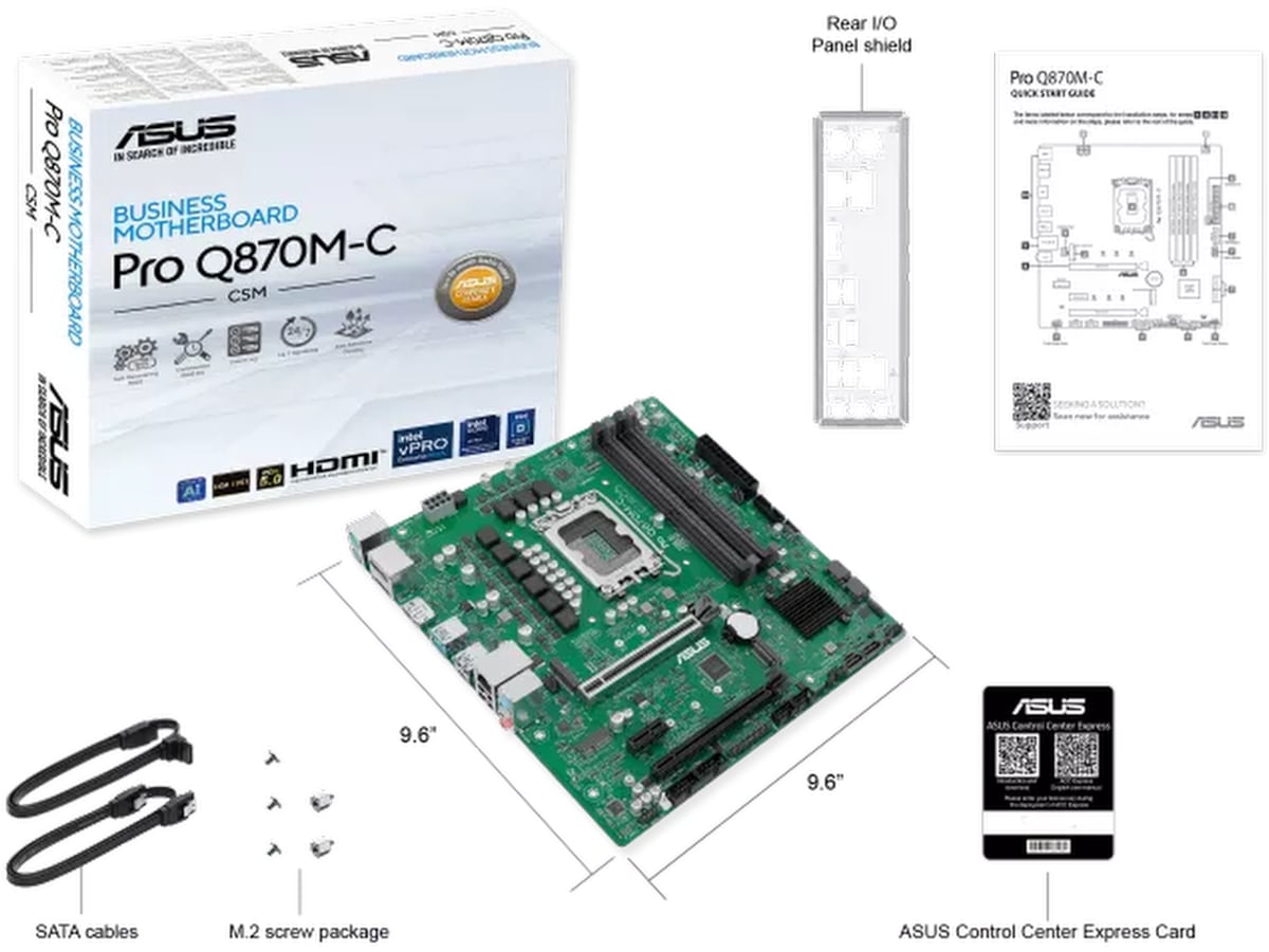 ASUS Pro Q870M-C-CSM Moderkort Intel Socket