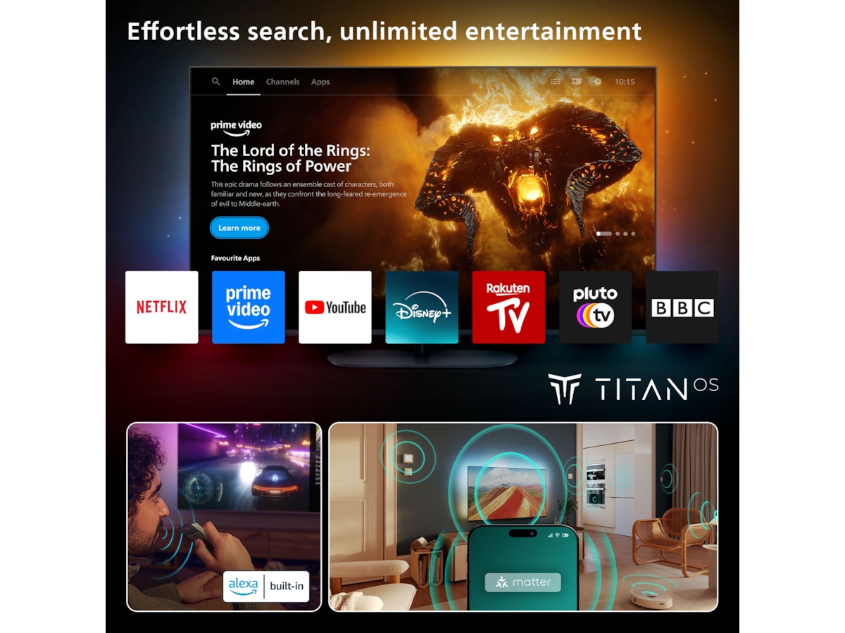 Philips 55" QLED Smart Ambilight TV PUS8550/12 (2025) 50 - 59 tums TV