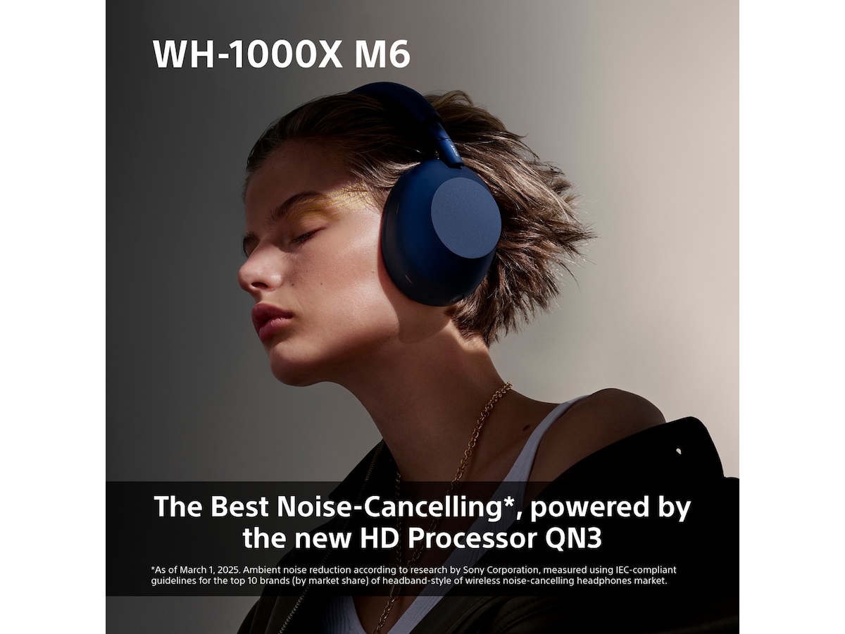Sony WH-1000XM6 trådlösa hörlurar, Over-Ear (svart) Hörlurar