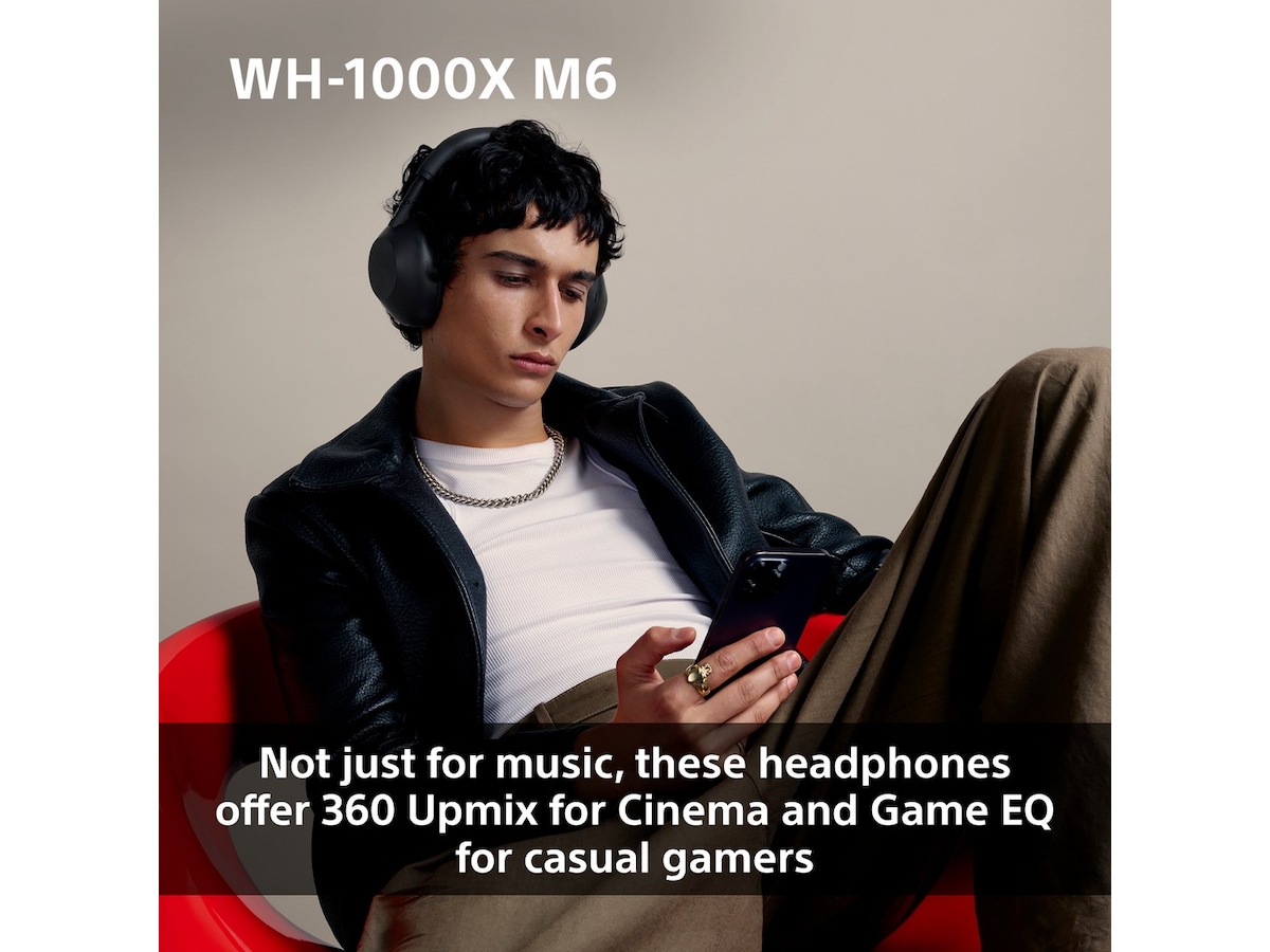 Sony WH-1000XM6 trådlösa hörlurar, Over-Ear (svart) Hörlurar