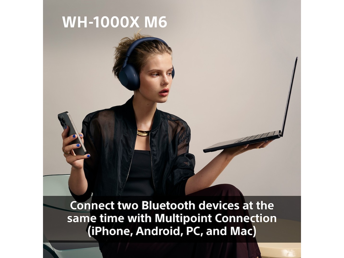 Sony WH-1000XM6 trådlösa hörlurar, Over-Ear (svart) Hörlurar