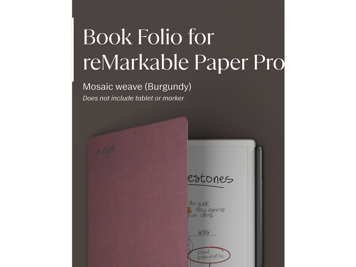 reMarkable Paper Pro Book Folio (burgundy) Tillbehör till digitala anteckningsblock