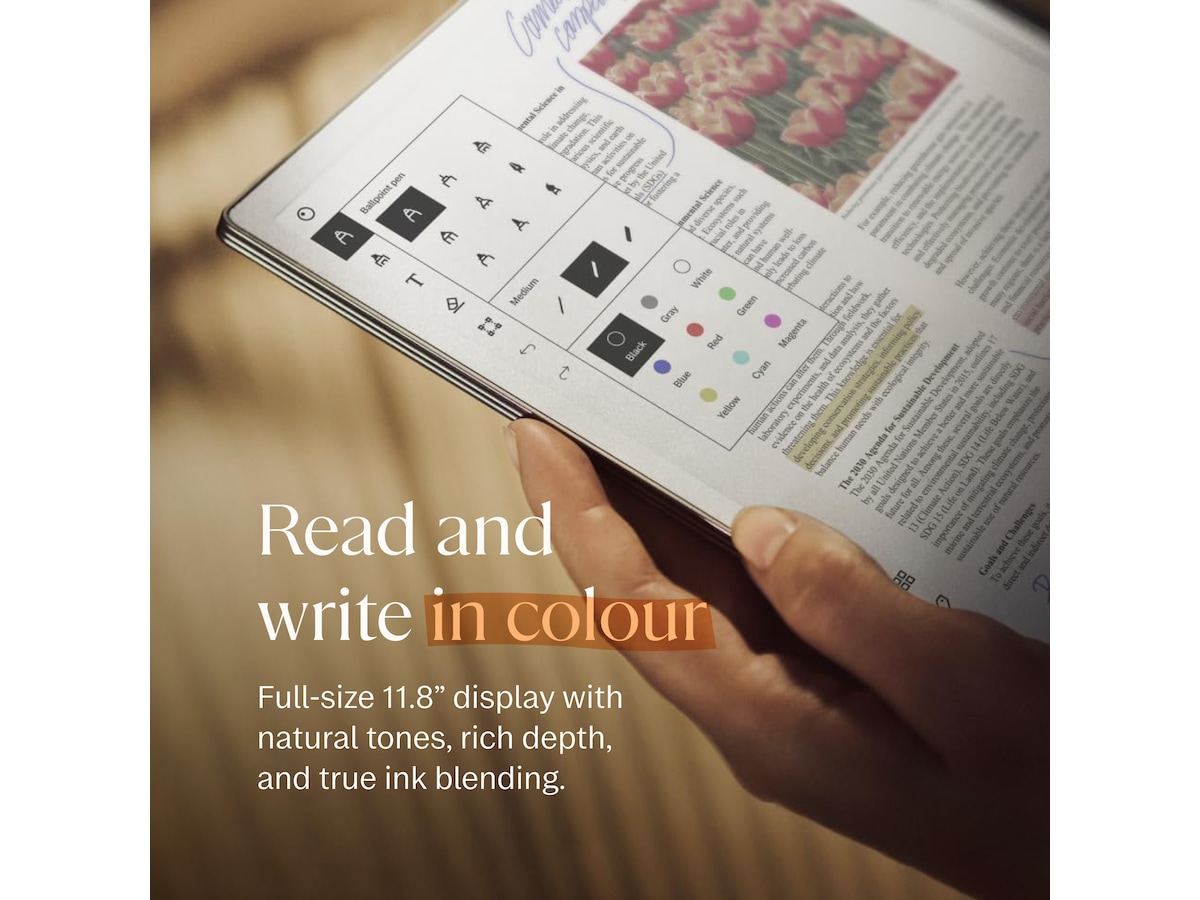 reMarkable Paper Pro 11,8" 64GB inkl. Marker Plus och Book Folio (svart skinn) Digitala anteckningsblock