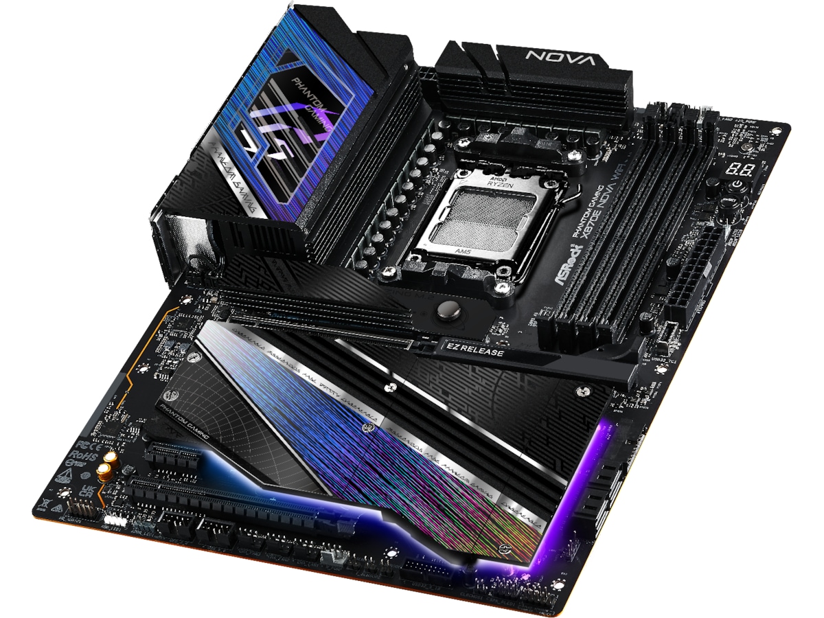 ASRock X870E Phantom Gaming Nova WiFi Moderkort -B-Grade Demo moderkort