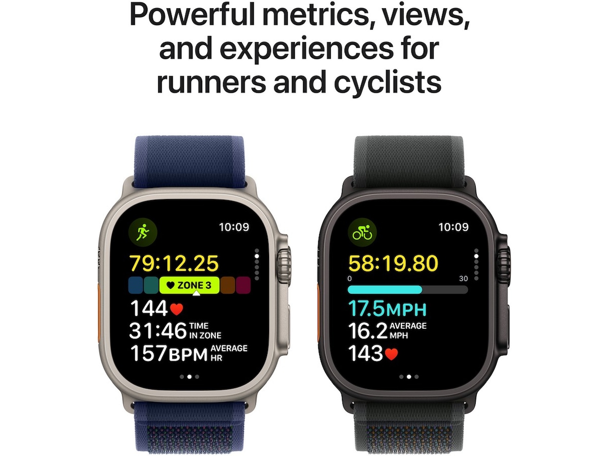 Apple Watch Ultra 2 49mm GPS + LTE Titan (svart) -B-Grade Demo watches