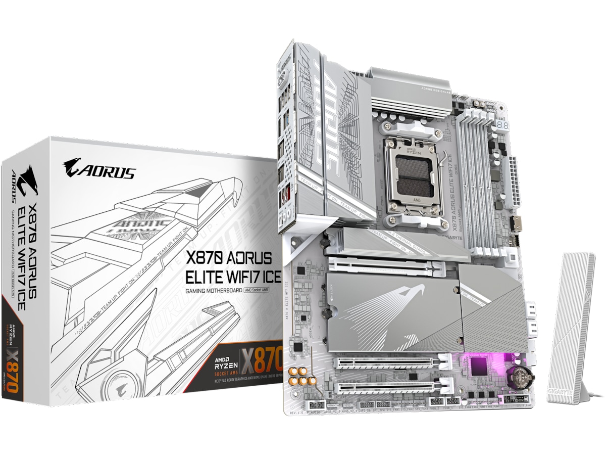 Gigabyte X870E AORUS ELITE WF7 ICE Moderkort AMD Socket