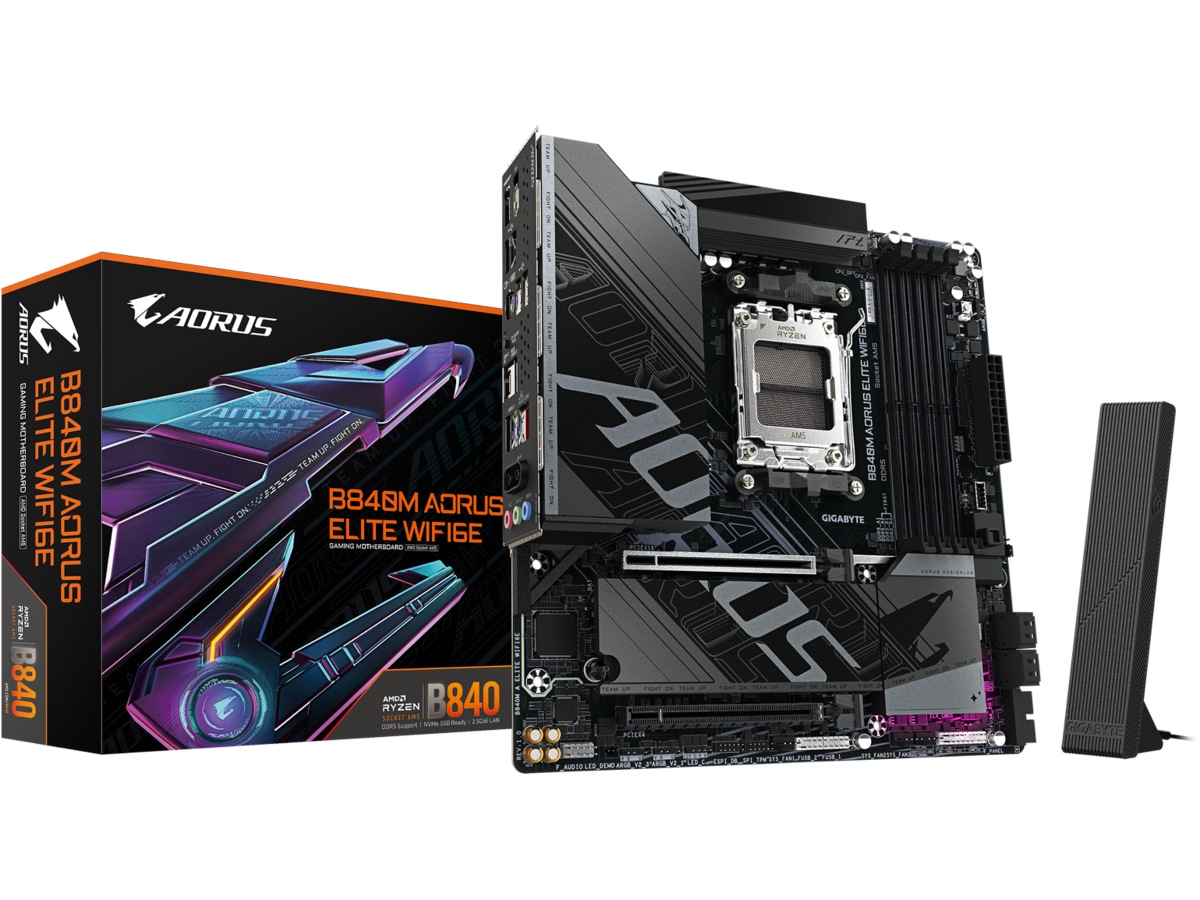 Gigabyte B840M AORUS ELITE WIFI6E Moderkort
