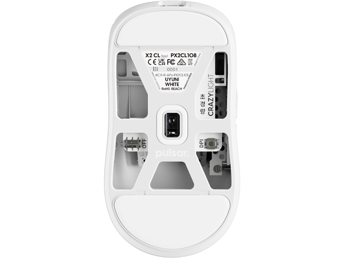 Pulsar X2 CrazyLight Trådlös Gamingmus (Uyuni White) Gamingmus