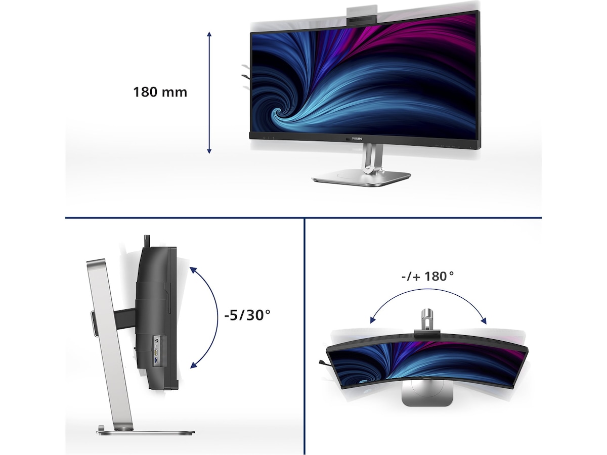 Philips 34" curved skärm 34B2U6603CH/00 Bildskärmar