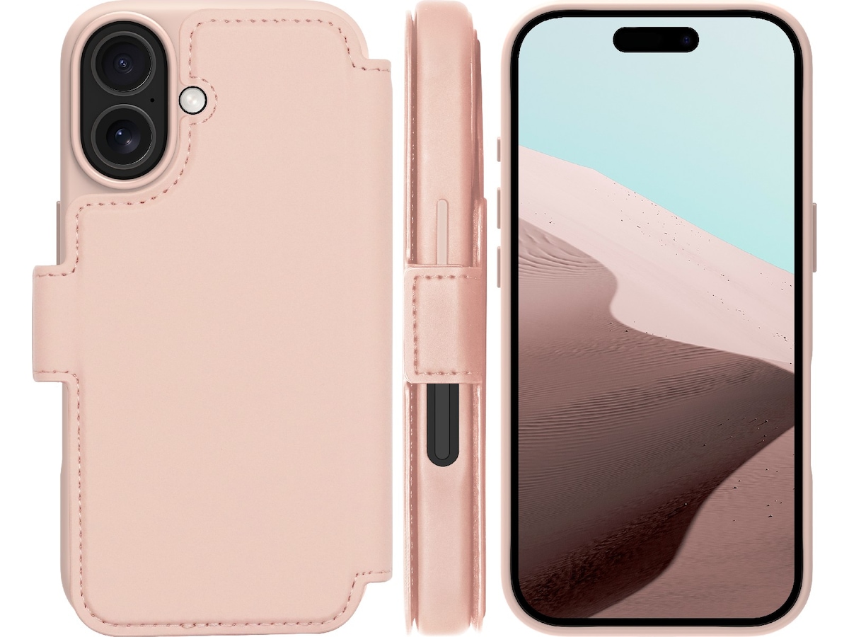 dbramante1928 iPhone 17 Lynge 2-i-1 Plånboksfodral (pink sand) Mobilskal