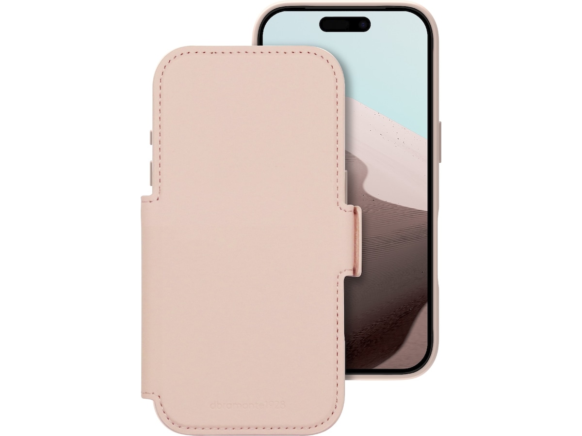 dbramante1928 iPhone 17 Pro Lynge 2-i-1 Plånboksfodral (pink sand) Mobilskal