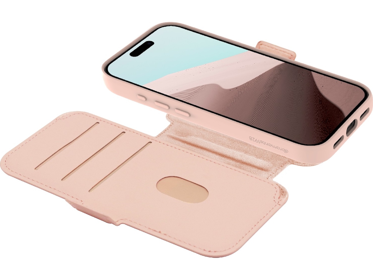 dbramante1928 iPhone 17 Pro Lynge 2-i-1 Plånboksfodral (pink sand) Mobilskal