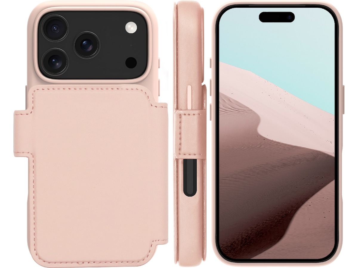 dbramante1928 iPhone 17 Pro Lynge 2-i-1 Plånboksfodral (pink sand) Mobilskal
