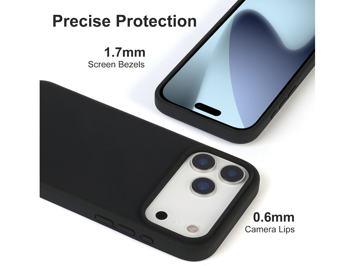 iiglo iPhone 17 Pro Max Magnetic Silikonskal (svart) Mobilskal