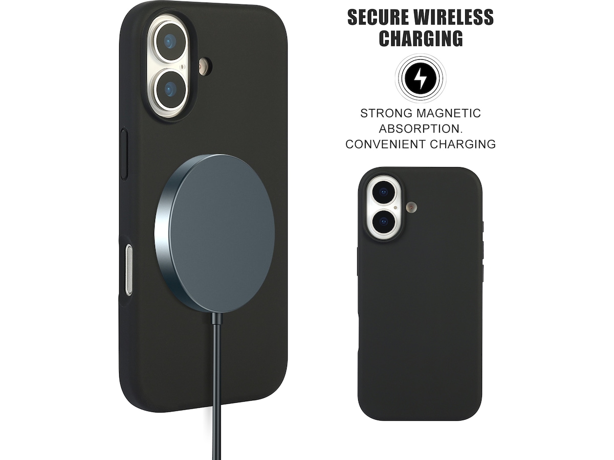 iiglo iPhone 17 Magnetic Silikonskal (svart) Mobilskal