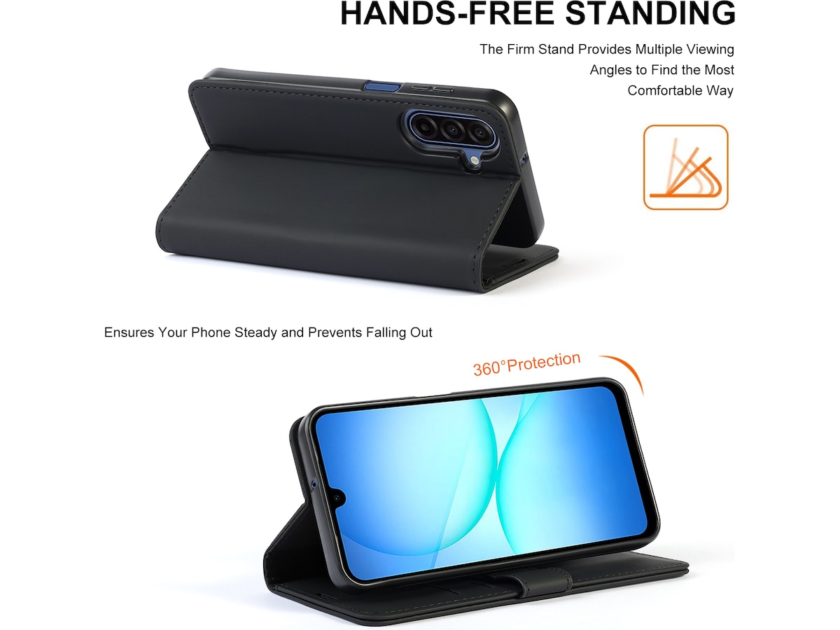 iiglo Galaxy A17 Plånboksfodral (svart) Mobilskal