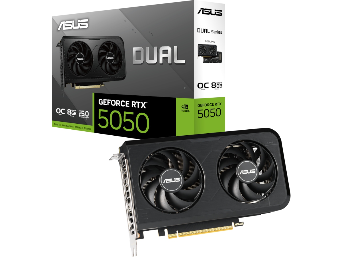 ASUS Dual GeForce RTX™ 5050 8GB GDDR6 OC Edition Grafikkort