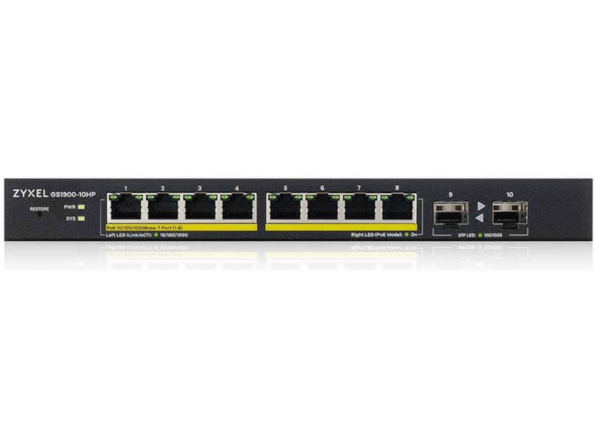 Zyxel Switch GS1900-10HP Switchar