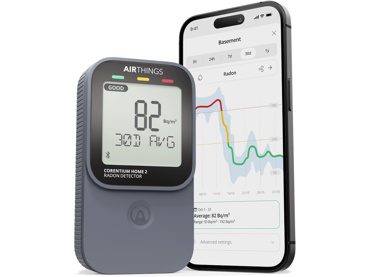 Airthings Corentium Home 2 Radonmätare Sensorer