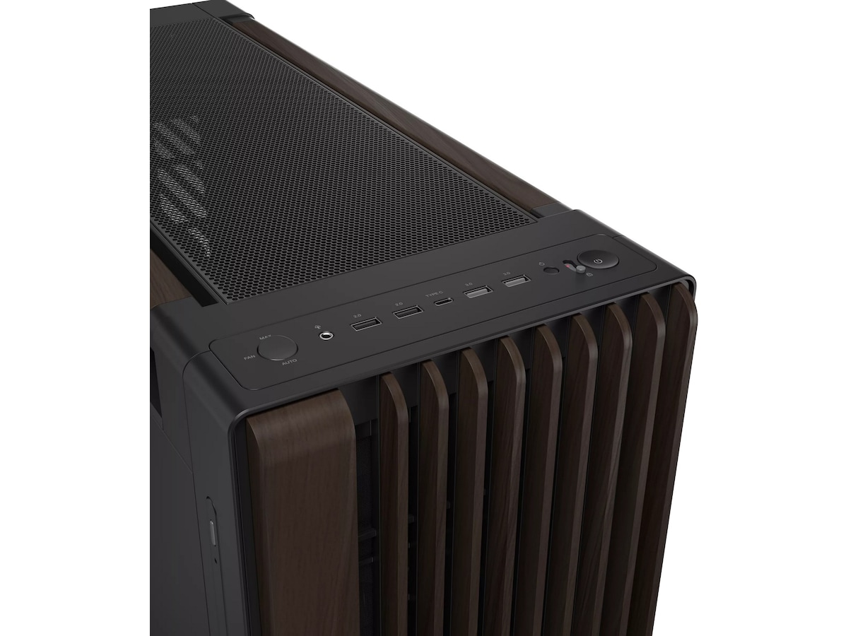 Asus PA602 PROART Walnut Wood Metal PWM Modern Mid Tower (svart) Mini/Micro/Nano tower