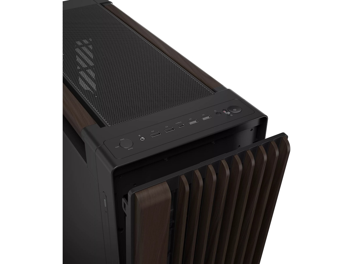 Asus PA602 PROART Walnut Wood Metal PWM Modern Mid Tower (svart) Mini/Micro/Nano tower
