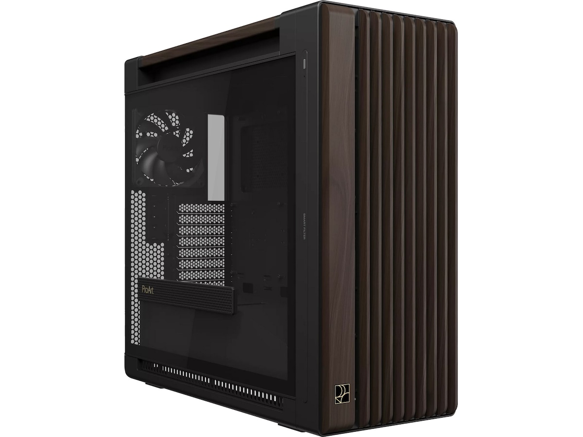 Asus PA602 PROART Walnut Wood TG PWM Modern Mid Tower (sort)