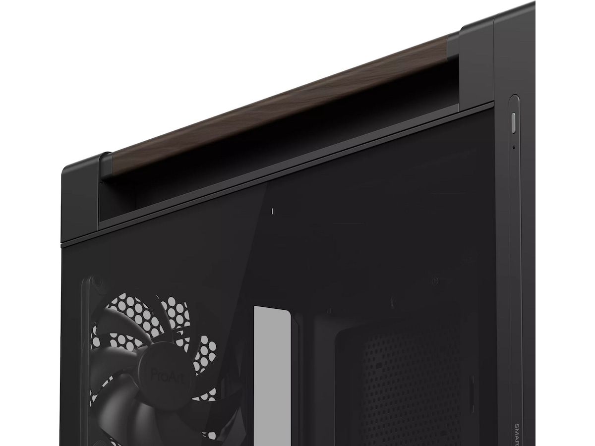 Asus PA602 PROART Walnut Wood TG PWM Modern Mid Tower (svart) Mini/Micro/Nano tower