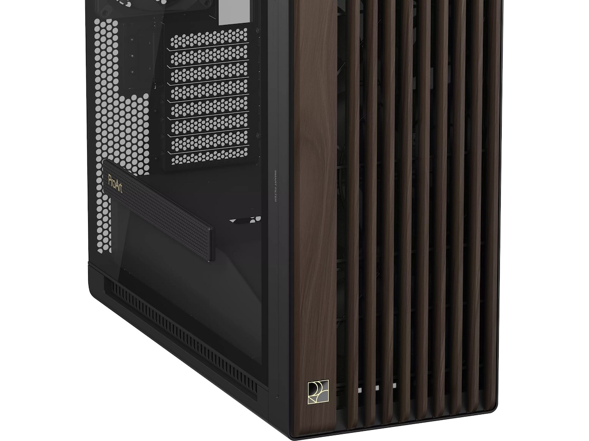 Asus PA602 PROART Walnut Wood TG PWM Modern Mid Tower (svart) Mini/Micro/Nano tower