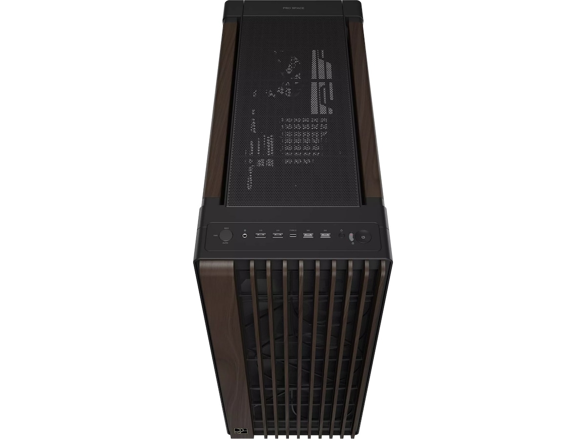Asus PA602 PROART Walnut Wood TG PWM Modern Mid Tower (svart) Mini/Micro/Nano tower