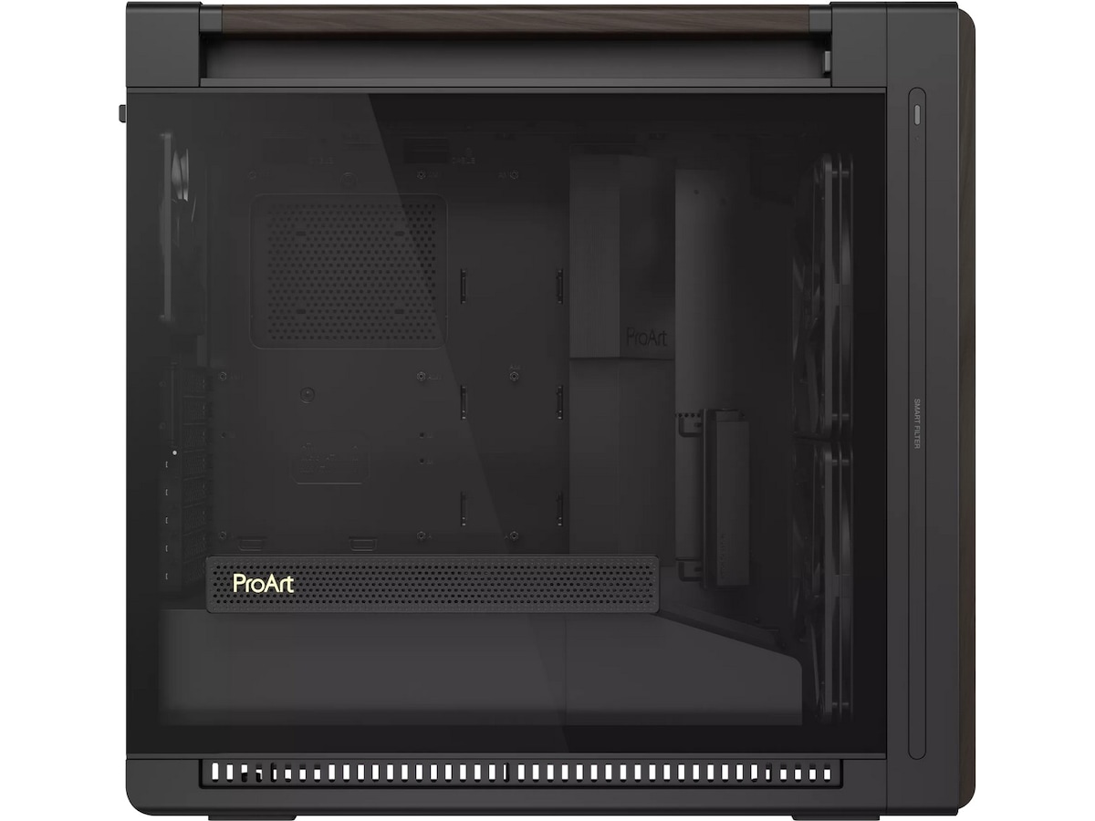 Asus PA602 PROART Walnut Wood TG PWM Modern Mid Tower (svart) Mini/Micro/Nano tower