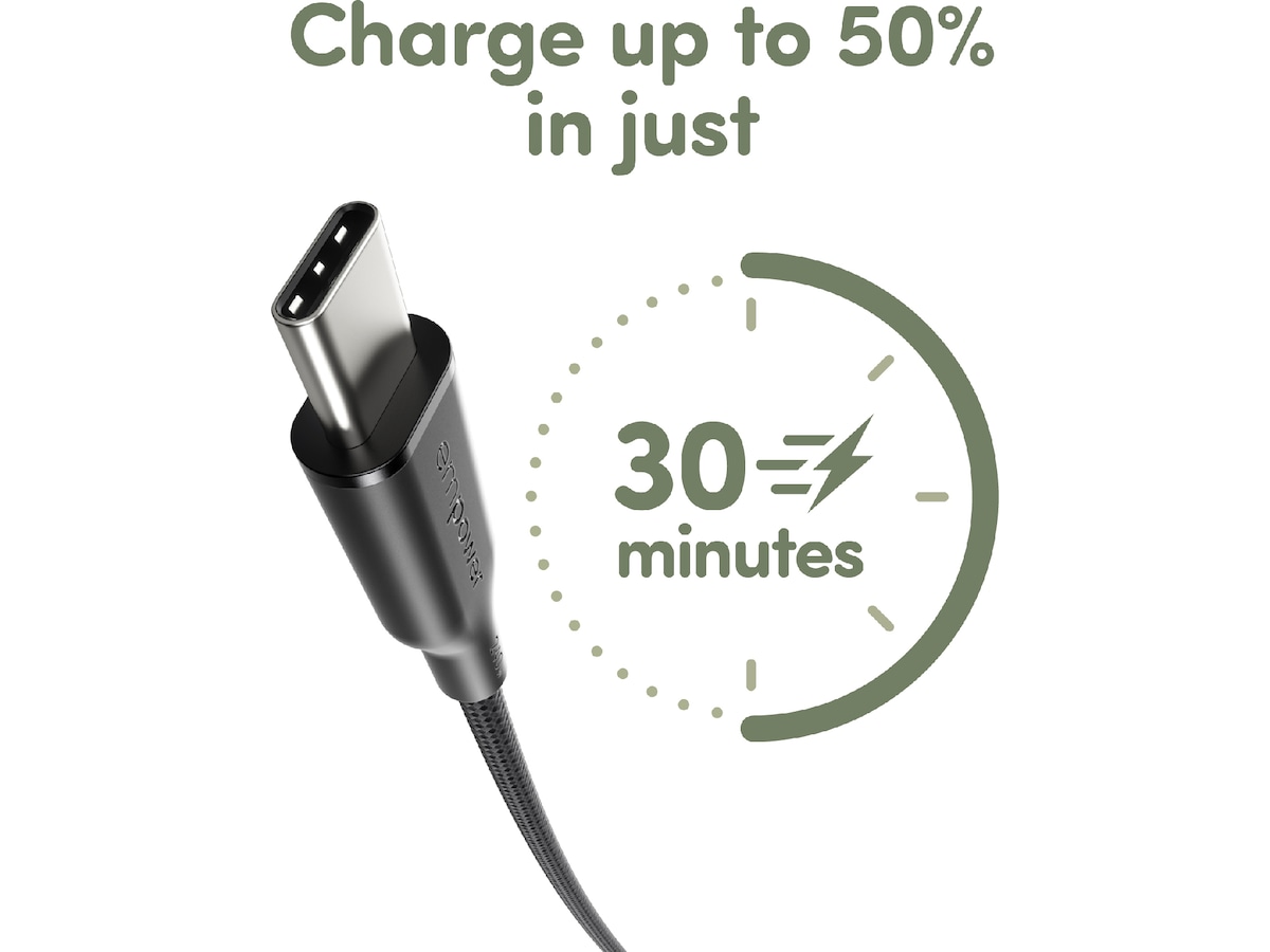 PanzerGlass Racing 240W USB-C kabel, 1,2m (svart) USB-kablar