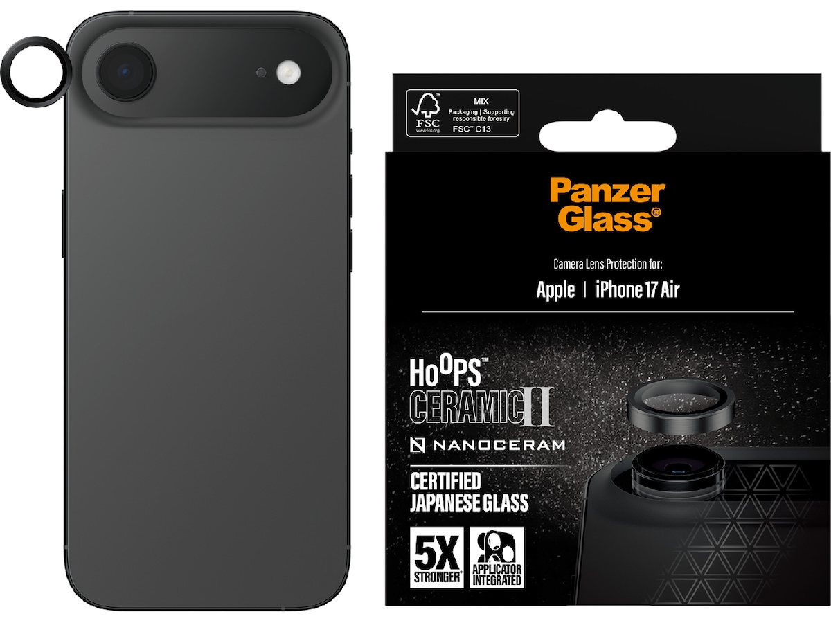 PanzerGlass iPhone Air Hoops Ceramic II Linsskydd Skärmskydd mobiltelefon