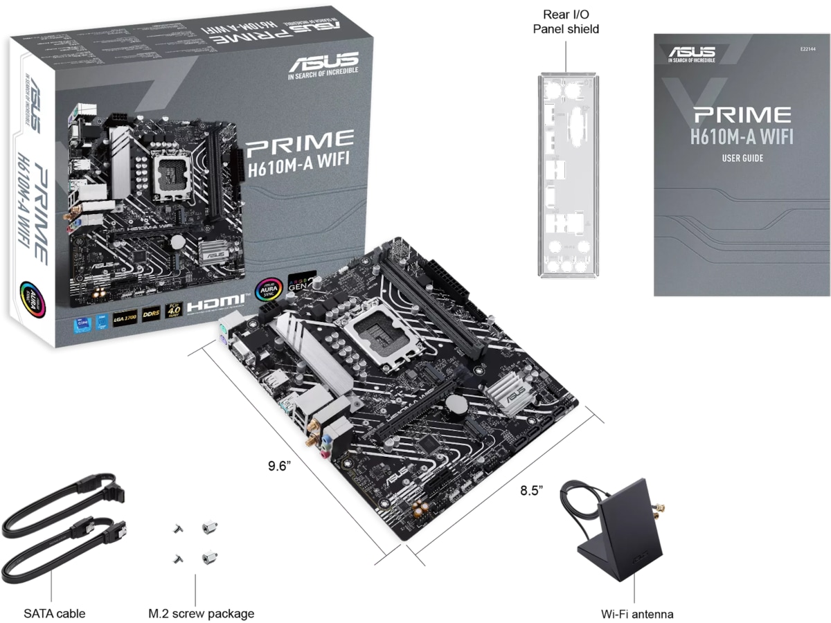 ASUS PRIME H610M-A WIFI Moderkort Intel Socket