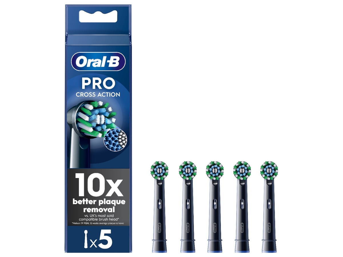 Oral-B Pro Cross Action Black borsthuvuden (5-pack) Tandborsthuvud