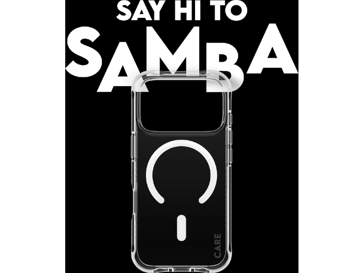 PanzerGlass CARE iPhone 17 Pro Samba Hardcase Fodral (Transparent/Vit) Mobilskal