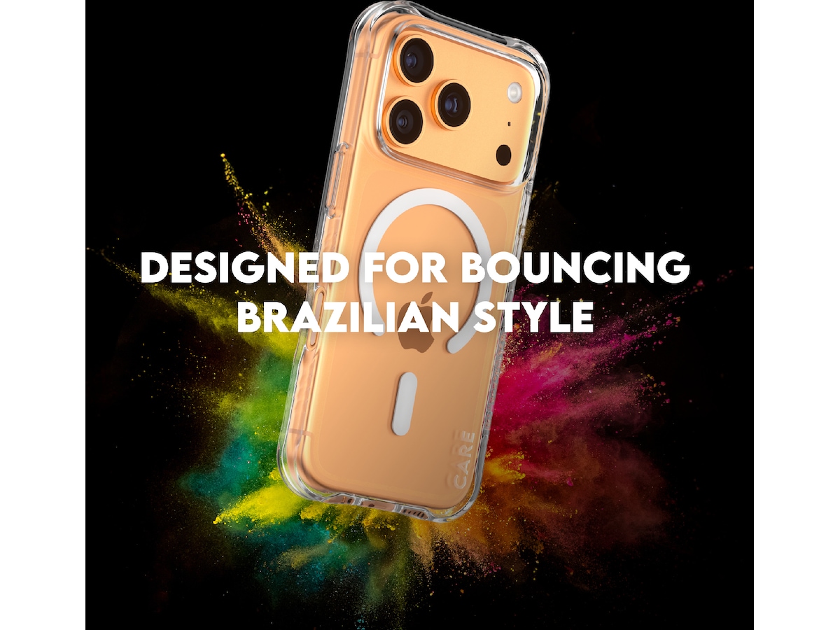 PanzerGlass CARE iPhone 17 Pro Samba Hardcase Fodral (Transparent/Vit) Mobilskal