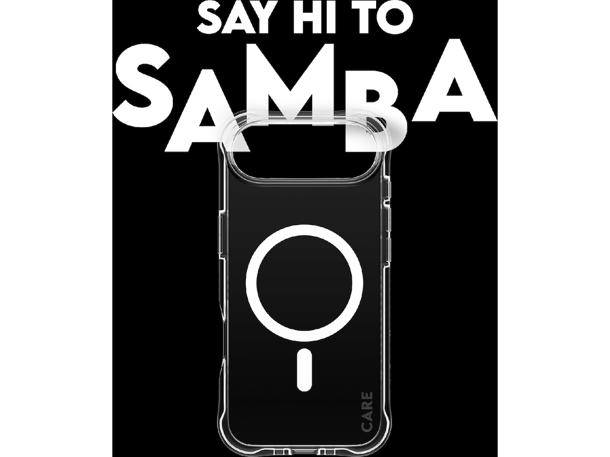 PanzerGlass CARE iPhone Air Samba Hardcase (transparent/vit) Mobilskal